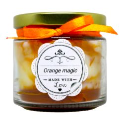 Orangefarbene Kerze 130g
